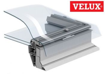 Doorsnede VELUX lichtkoepel 80x80 cm met HR++ glasplaat.