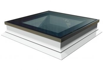 Intura platdakraam met HR++ glas 100x150 cm, vlakke lichtkoepel met hoge isolatie waarde.